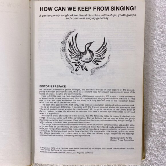 Vintage Allied Printing How Can We Keep From Singing Hard Cover Music Songbook - Picture 4 of 14